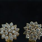 The Floral Diamond Cluster Stud Earrings
